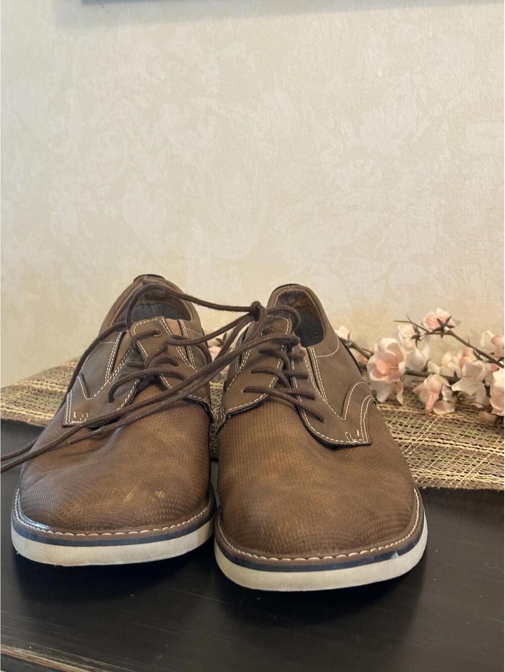 Nunn Bush Men’s Brown Leather Casual Shoes Size 13
